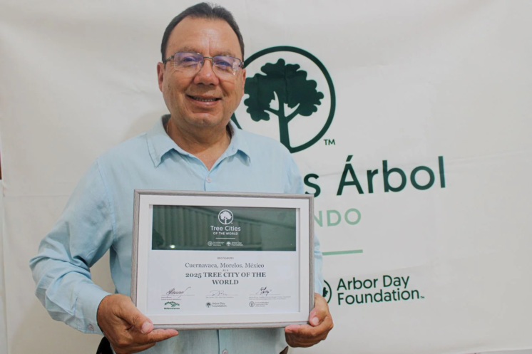 Cuernavaca recibe por segundo año consecutivo el reconocimiento internacional Tree Cities of the World