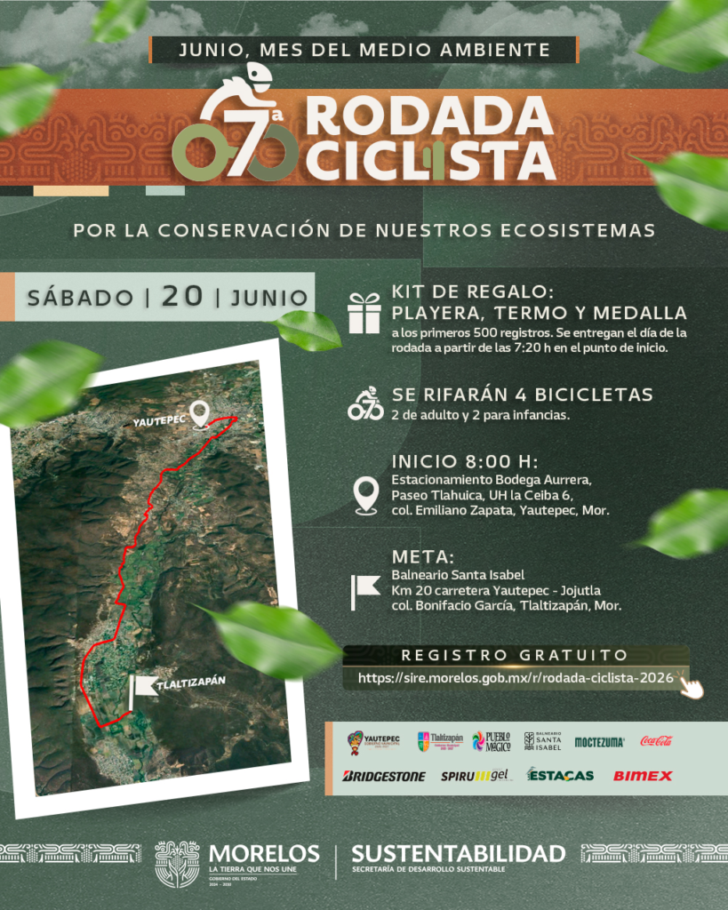 Invitan a participar en la 7ª Rodada Ciclista por la Conservación de los Ecosistemas en Morelos