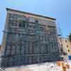 Trabajos de rehabilitación y reforzamiento estructural en la futura sede de la Universidad Nacional Rosario Castellanos, ubicada en la antigua Hacienda de Chinameca, Ayala, Morelos.