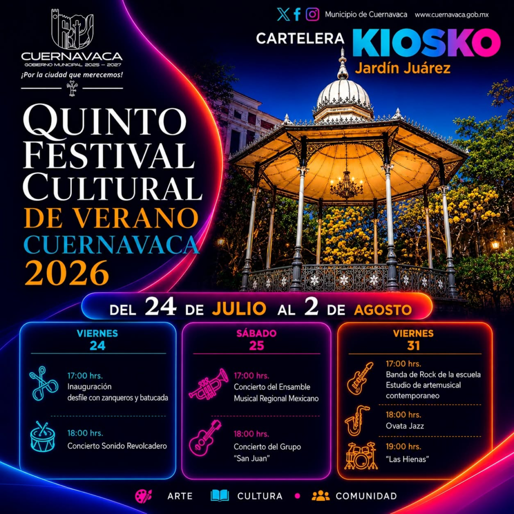 Cuernavaca celebrará la quinta edición del Festival Cultural de Verano con actividades gratuitas 27 image 24