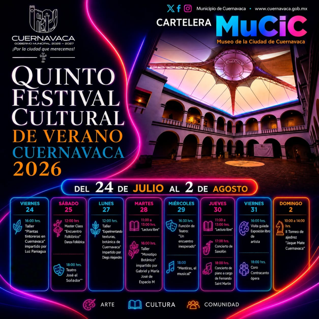 Cuernavaca celebrará la quinta edición del Festival Cultural de Verano con actividades gratuitas 29 image 25