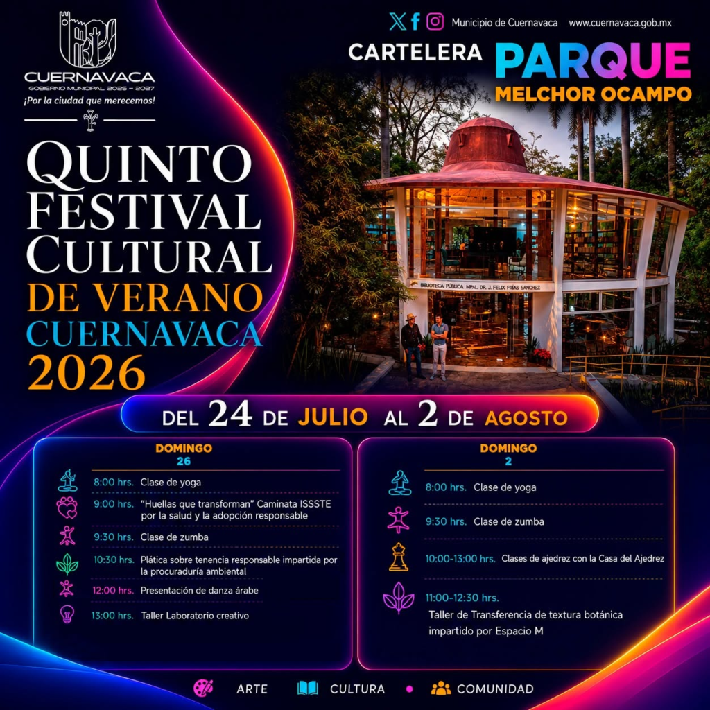Cuernavaca celebrará la quinta edición del Festival Cultural de Verano con actividades gratuitas 31 image 26