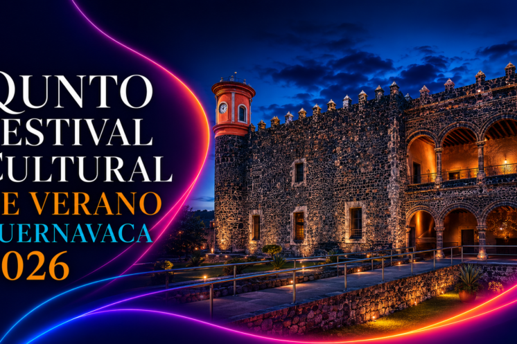 ALT: Promoción del Festival Cultural de Verano Cuernavaca 2026 con actividades gratuitas de música, teatro, danza y talleres en distintos espacios públicos.