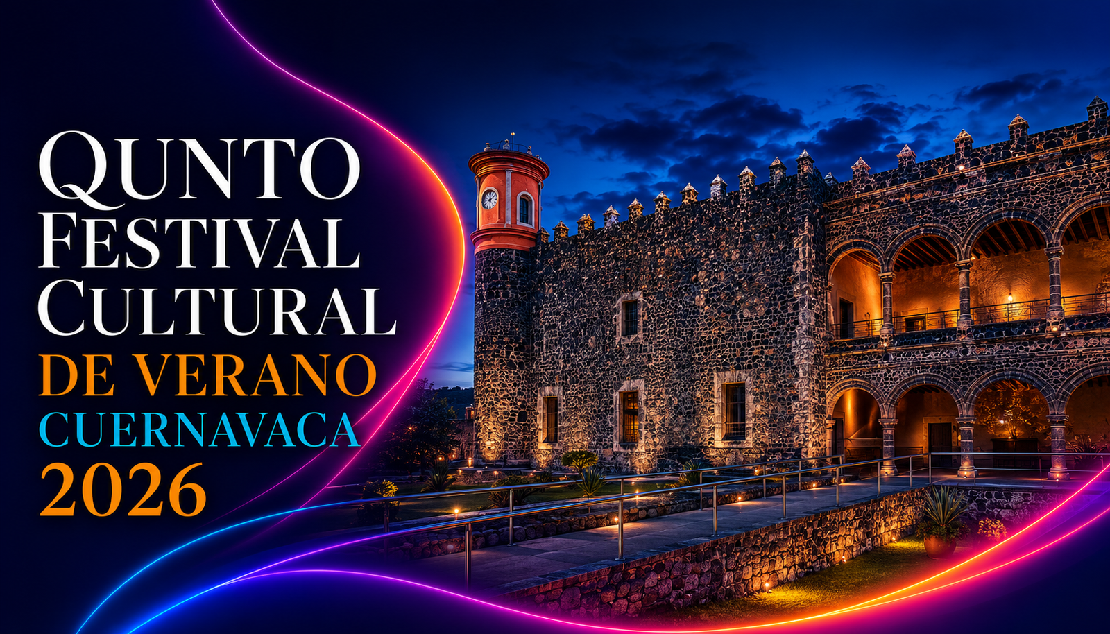 Cuernavaca celebrará la quinta edición del Festival Cultural de Verano con actividades gratuitas 23 ALT: Promoción del Festival Cultural de Verano Cuernavaca 2026 con actividades gratuitas de música, teatro, danza y talleres en distintos espacios públicos.